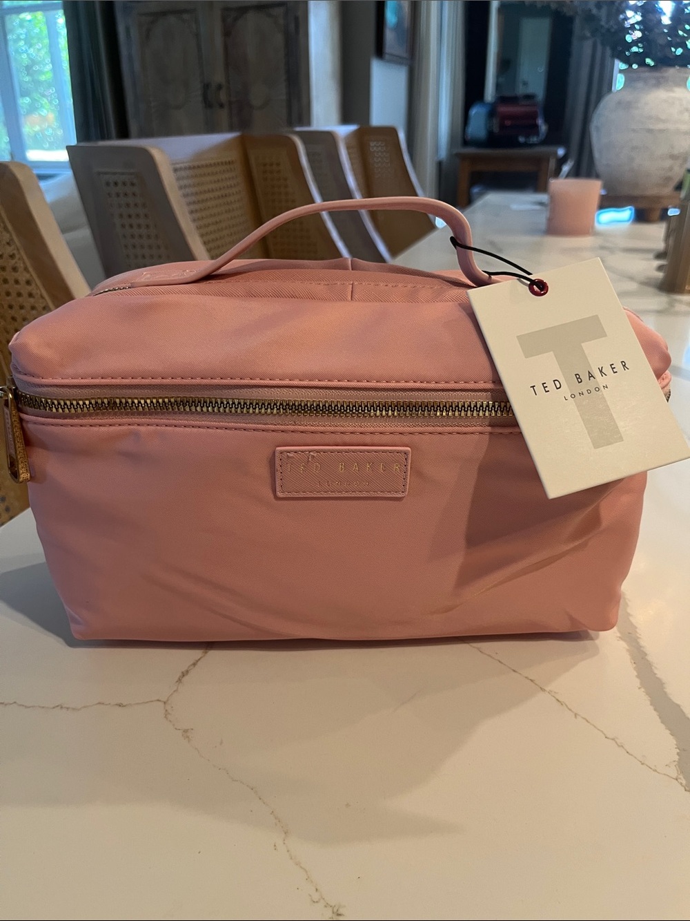Ted Baker Pink Travel Cosmetic Case with Top Handle